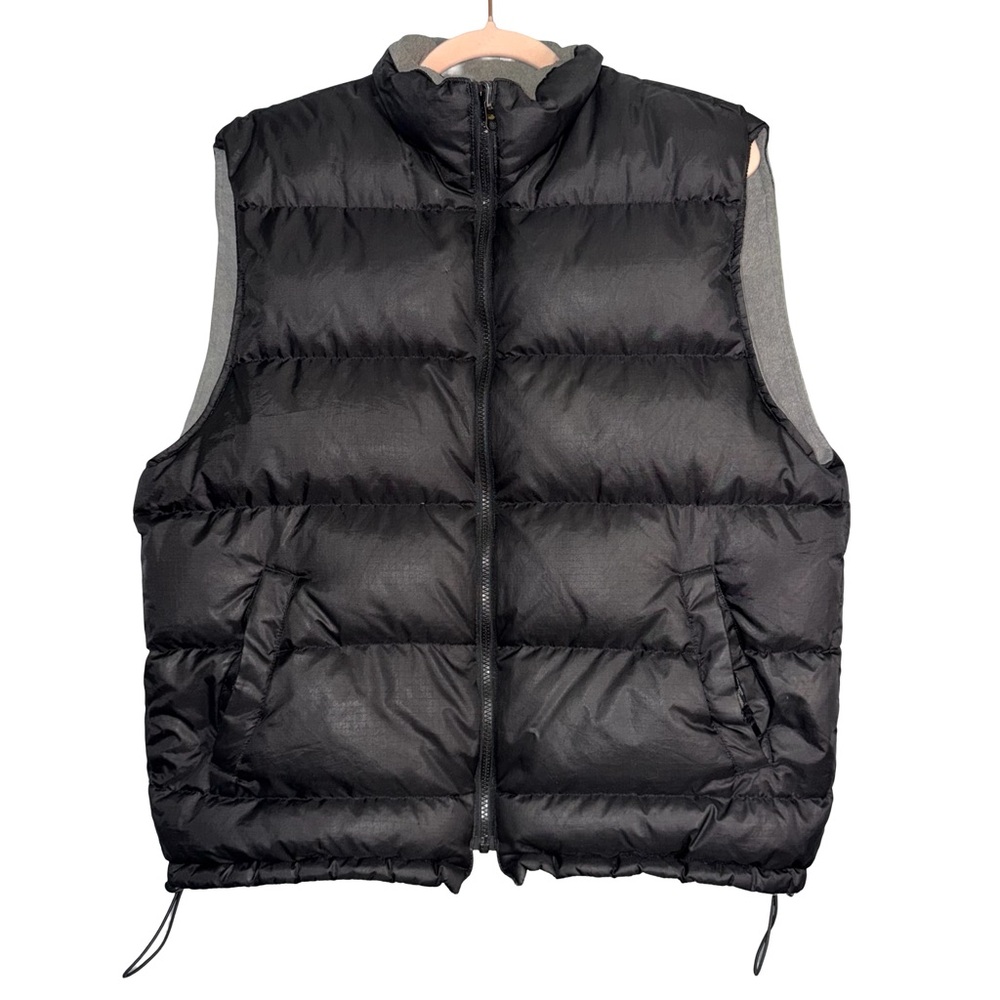 90s ProSpirit Reversible Black Quilted‎ Vest M